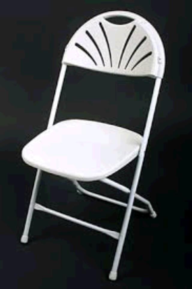 Rental store for Chair White Fanback folding in Bensenville IL